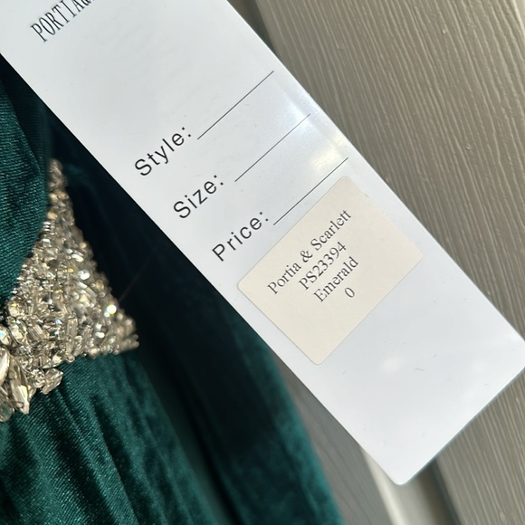 Portia and Scarlett Cape Sleeve Velvet Evening Gown - Picture 4 of 7